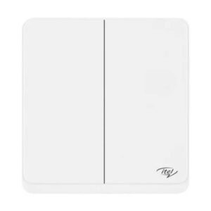 ITEL 2 TWO GANG SWITCH WHITE