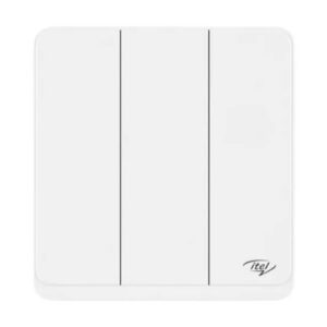 ITEL THREE 3 GANG SWITCH WHITE